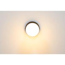 Plafon Dusso (d)9cm (a)13cm 1xled Integrado 5w 2700k 300lm Ip20 Preto - Bella Iluminação