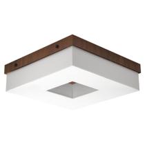 Plafon em Madeira e Acrílico com Centro Recuado 40X40cm 4X E27 - ADM - ADM277 Plafon em Madeira e Acrílico com Centro Recuado 40X40cm 4X E27 - ADM - ADM277