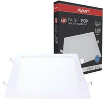 Plafon Embutir De Led 18W Luz Branca 6500K Bivolt Avant