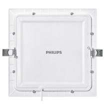 Plafon embutir Philips quadrado 18W amarela 3000K BV 22x22