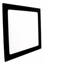 Plafon Embutir Quadrado 25w Led Painel Preto Bivolt 30x30