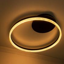 Plafon Emily Preto Anel Led Integrado 30w Ø60cm St1748