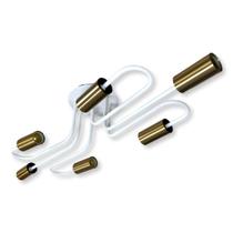 Plafon Enzo M Branco e Dourado 75cm 6X E27 - Volare - 50356 Plafon Enzo M Branco e Dourado 75cm 6X E27 - Volare - 50356