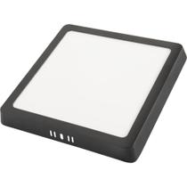 Plafon Fita LED Tramontina Quadrado de Sobrepor Preto 18 W 4000 K 1250 lm Luz Neutra Plafon Fita LED Tramontina Quadrado de Sobrepor Preto 18 W 4000 K 1250 lm Luz Neutra