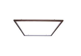 Plafon fox lustres p357 led 4x60x60cm madeira mdf e acrilico 3000k 38w