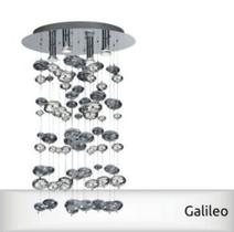 Plafon Galileo 4 Lamp. Gu10 Bola Vidro Transparente/cromada