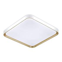 Plafon Hevvy Toronto Quadrado 30cm 24W Branco e Dourado Plafon Hevvy Toronto Quadrado 30cm 24W Branco e Dourado