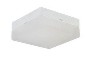 Plafon Ice Quadrado Branco Para Led 19 Cm