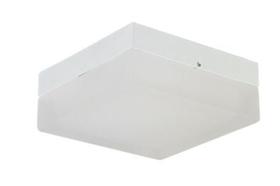 Plafon Ice Quadrado Branco Para Led 23 Cm