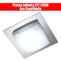 Plafon Infinity E27 120W 28x28cm Aro Espelhado