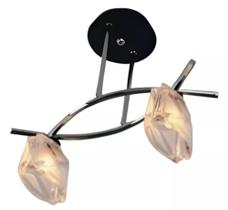 Plafon Ingenova Luciin Para 2 Lamp. G9 Cromado/ Tabaco