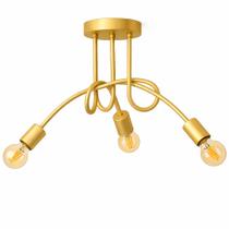 Plafon Laço Aluminio Teto E27 3 Luzes Lumini Lab