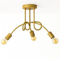 Plafon Laço Aluminio Teto E27 3 Luzes Lumini Lab
