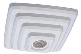 Plafon Lâmpada Bocal E27 Quadrado Pirâmide Branco SykaLight Plafon Lâmpada Bocal E27 Quadrado Pirâmide Branco SykaLight