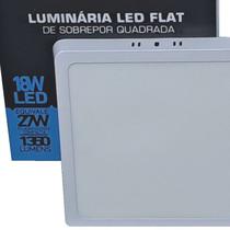 Plafon Led 18w 6500k Quadrado Sobrepor Branco Frio Moderno Eficiente Em Iluminação de Alto Brilho Menor Custo e Durabili