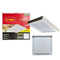 Plafon LED 24W G-Light Embutir Quadrado 6500K - Iluminação Moderna e Eficiente