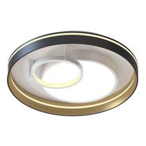 Plafon LED Catar 50W 3000K 3000LM Preto Dourado E Branco Bivolt Eletrorastro