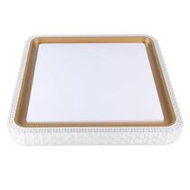 Plafon Led Cristal Kenle Quadrado 36w luz ajustável dourado Plafon Led Cristal Kenle Quadrado 36w luz ajustável dourado