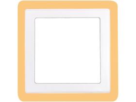 Plafon LED de Sobrepor Quadrado Branco 24W - Taschibra Dual Color