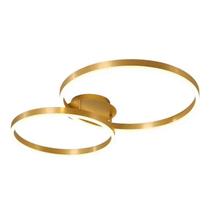 Plafon Led Delta Dourado 40W 3000K Branco Quente 1200 Lumens Bivolt GMH