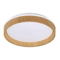 Plafon LED Duetto Redondo 39Cm 30W Bivolt TCC Ajustável - Amadeirado