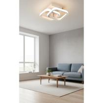 Plafon LED Duplo Quadrado Embutir 22W 3 Cores