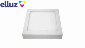 Plafon Led Elluz Sobrepor Quadrado 24w Luz Fria Bivolt 6500k 1800 Lúmens