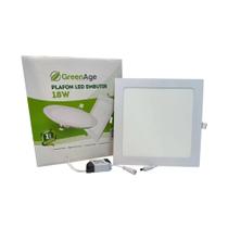 Plafon Led Embutir 18w Branco Frio Quadrado Bivolt Plafon Led Embutir 18w Branco Frio Quadrado Bivolt
