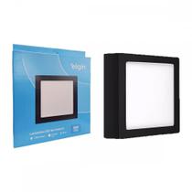 Plafon Led Embutir Elgin Quadrado 18W. 6500K. Bivolt Preto