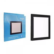 Plafon Led Embutir Elgin Quadrado 18W. 6500K. Bivolt Preto