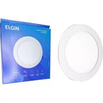 Plafon Led Embutir Elgin Redondo 24W. 6500K. Bivolt Branco