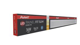 Plafon LED Embutir Fit 36W 120cm Retangular 4000K Neutro Avant