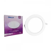 Plafon Led Embutir Opalux Redondo 18W. 1260Lm. 6500K. Bivolt Branco