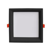 Plafon Led Embutir Recuado 24w 4000k Low Frame Preto Bella DLD024NB