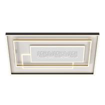 Plafon LED Guine 80W 3000K 4800LM Preto Dourado E Branco Bivolt Eletrorastro