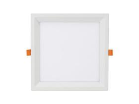 Plafon led lux recuado 18w quadrado embutir 3000k