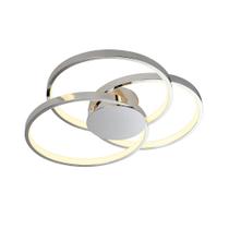 Plafon LED Metal Cromado 50W 3000K Bivolt Para Sala de Estar, Quarto, Área Interna Sindora DCX015005 Plafon LED Metal Cromado 50W 3000K Bivolt Para Sala de Estar, Quarto, Área Interna Sindora DCX015005