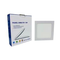 Plafon Led Painel Ilumimax 12w Embutir Quarda Bivolt Frio 6500k 17cm17cm