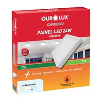 Plafon led quad embutir 24w 6500k - ourolux Plafon led quad embutir 24w 6500k - ourolux