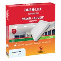 PLAFON LED QUAD SOBREPOR 24W 6500K 300x300mm - OUROLUX