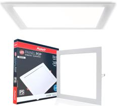 Plafon Led Quadrado 24w Painel Embutir Slim Avant