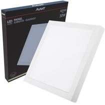 Plafon Led Quadrado 30w Sobrepor 40x40 Branco Neutro 4000k