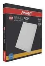 Plafon Led Quadrado 30w Sobrepor 40x40 Branco Quente 3000k