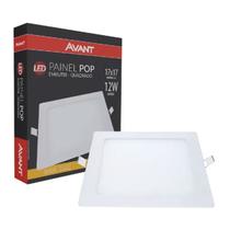 Plafon Led Quadrado Embutir 17X17 Painel 12W 3000k Avant