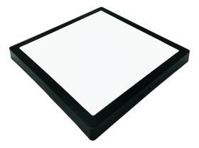 Plafon Led Quadrado Sobrepor Preto 18w 6000k Luz branca LLum * Plafon Led Quadrado Sobrepor Preto 18w 6000k Luz branca LLum *