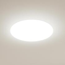Plafon Led Redondo 24W Borda Infinita Embutir 6500K Branco
