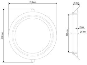 Plafon Led Redondo Embutir Slim 18w Biv 3000k 58026006