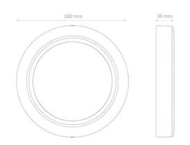 Plafon Led Redondo Sobrepor 12w Biv 3000k Tramontin 58026100