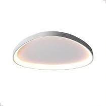 Plafon Led Seixos De Sobrepor 62x62cm 45w 3000k Estrutura Branco