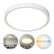 Plafon LED Sobrepor 39cm Branco 30W Bivolt 3 Temperaturas de Cor Moderno e Versátil Plafon LED Sobrepor 39cm Branco 30W Bivolt 3 Temperaturas de Cor Moderno e Versátil